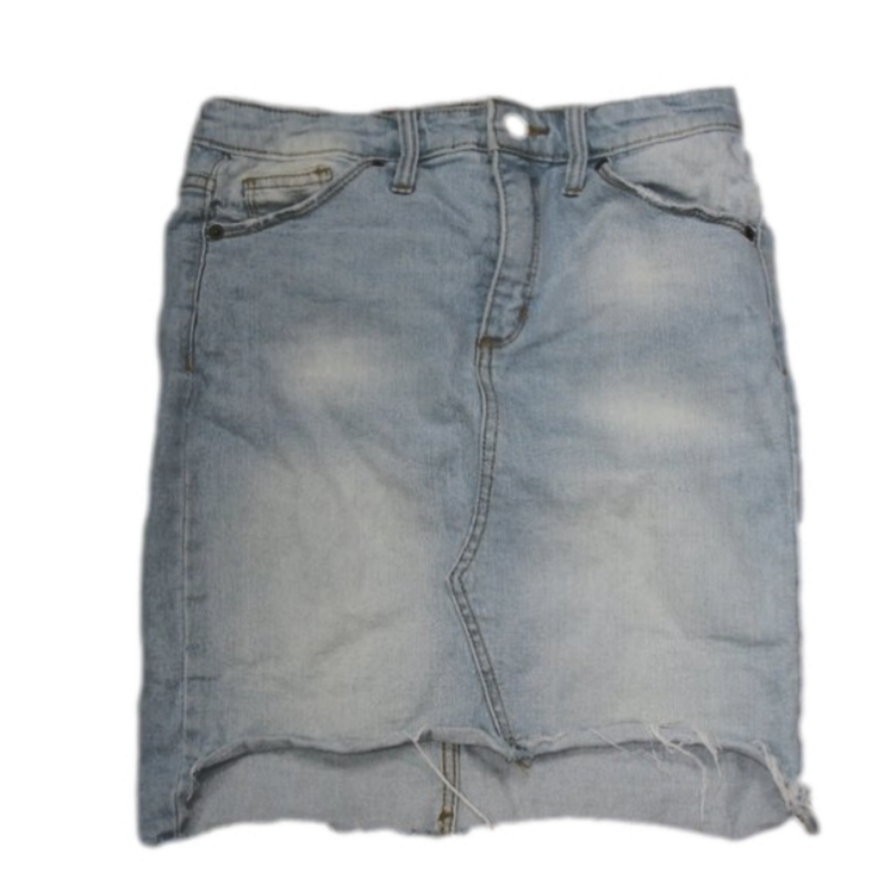 UNIVERSAL Thread Light Blue Distressed Jean Mini Skirt Size 4